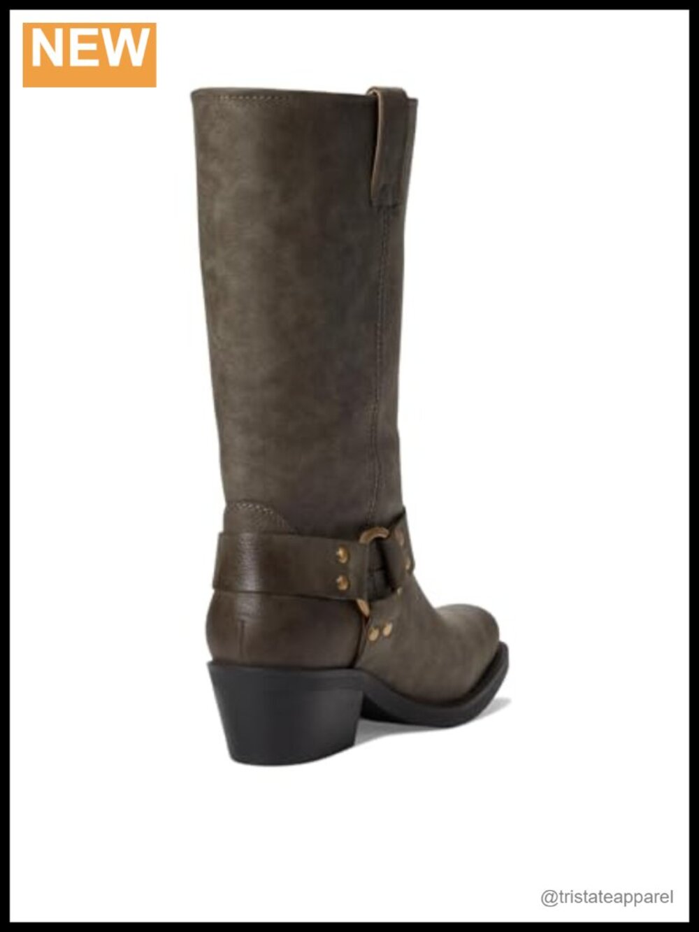 FRYE Women's Lorrie Harness Mid-Calf Motorcycle Boots Vegan Leather - Picture 4 of 6